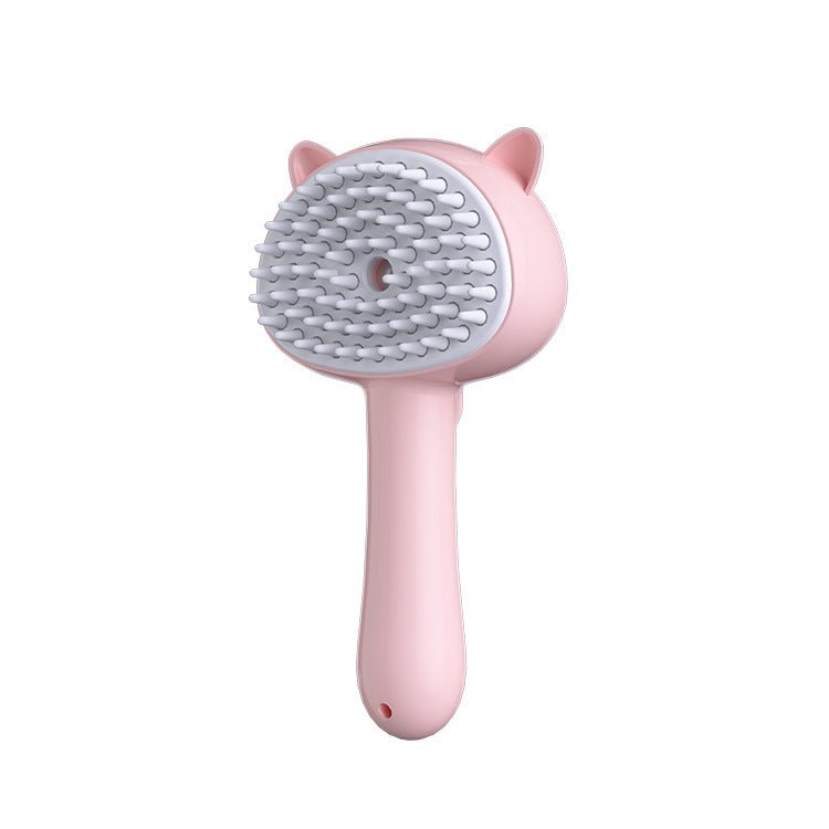 3 - in - 1 Electric Steamy Cat Brush | Rechargeable Pet Grooming Brush with Integrated Mist Spray | Self - Cleaning Slicker Brush for Massaging & De - Shedding Cats & Dogs - Phoenix
