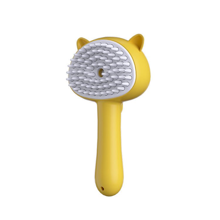 3 - in - 1 Electric Steamy Cat Brush | Rechargeable Pet Grooming Brush with Integrated Mist Spray | Self - Cleaning Slicker Brush for Massaging & De - Shedding Cats & Dogs - Phoenix