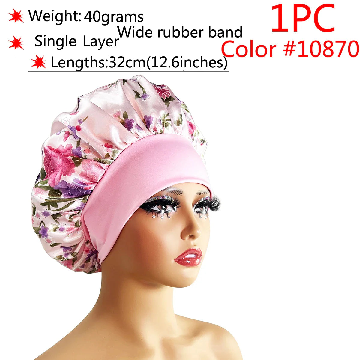 Adjustable Satin Sleep Bonnet