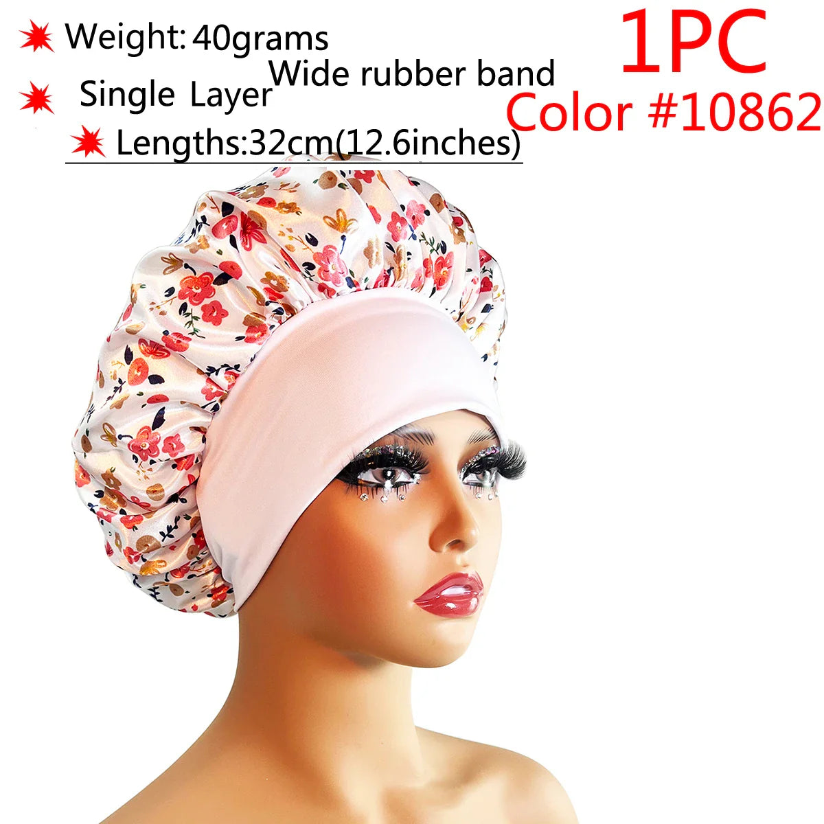 Adjustable Satin Sleep Bonnet