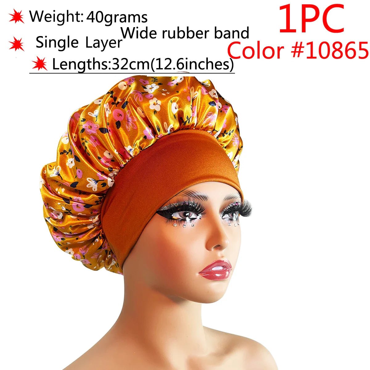 Adjustable Satin Sleep Bonnet - Phoenix