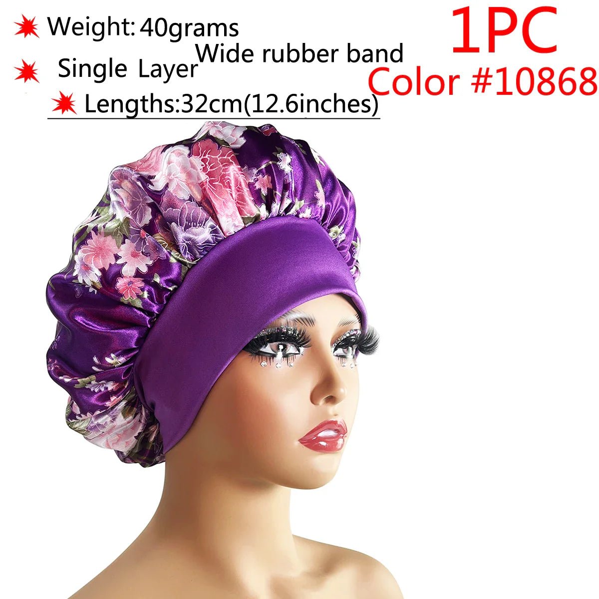 Adjustable Satin Sleep Bonnet - Phoenix