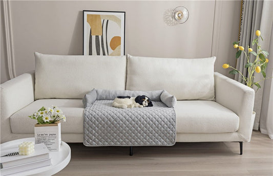 Dog Sofa Bed & Furniture Protector | Removable Anti - Anxiety Pet Couch Cover | Washable Bolster Dog Bed Mat for Large Dogs & Cats - Phoenix