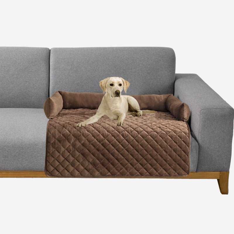 Dog Sofa Bed & Furniture Protector | Removable Anti - Anxiety Pet Couch Cover | Washable Bolster Dog Bed Mat for Large Dogs & Cats - Phoenix
