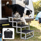 Foldable Aluminum Dog Ramp for Large Dogs | Portable Non - Slip Pet Stairs for SUVs, Trucks & High Beds | Lightweight Reinforced Safety Ramp Supports up to 250lbs - Phoenix