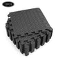Interlocking EVA Foam Floor Mats | 12 - Piece Large Exercise Puzzle Tiles | Non - Slip Home Gym & Playroom Flooring (48 Sq Ft Coverage) - Phoenix