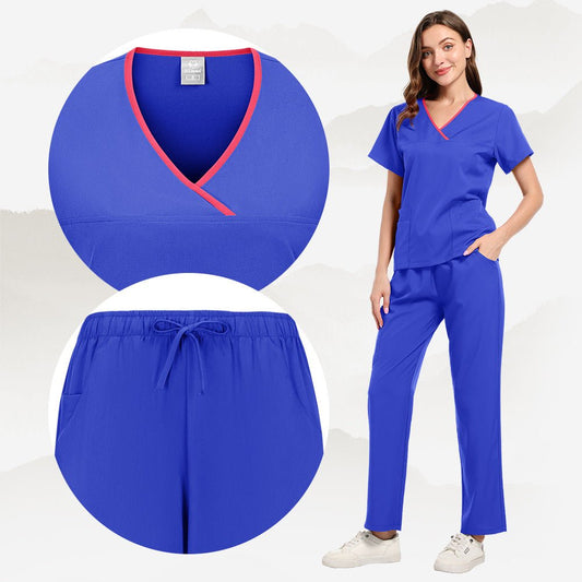 Professional Medical Scrub Set | Stretchy Quick - Dry Surgical Uniform | Moisture - Wicking 2 - Piece Operating Room Suit for Doctors & Nurses - Phoenix