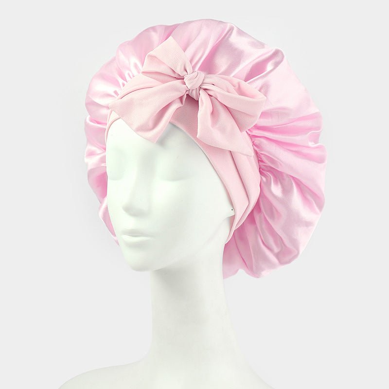 Silk Bonnet For Sleeping Women Satin Bonnet Double Layer Satin Lined Hair Bonnet With Tie Band Curly Hair - Phoenix